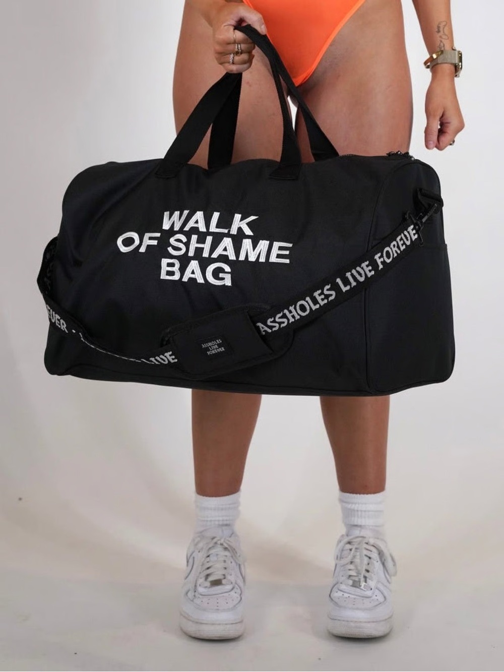 Assholes Live Forever WALK OF SHAME Discontinued Weekender Duffel Gym Tote Bag